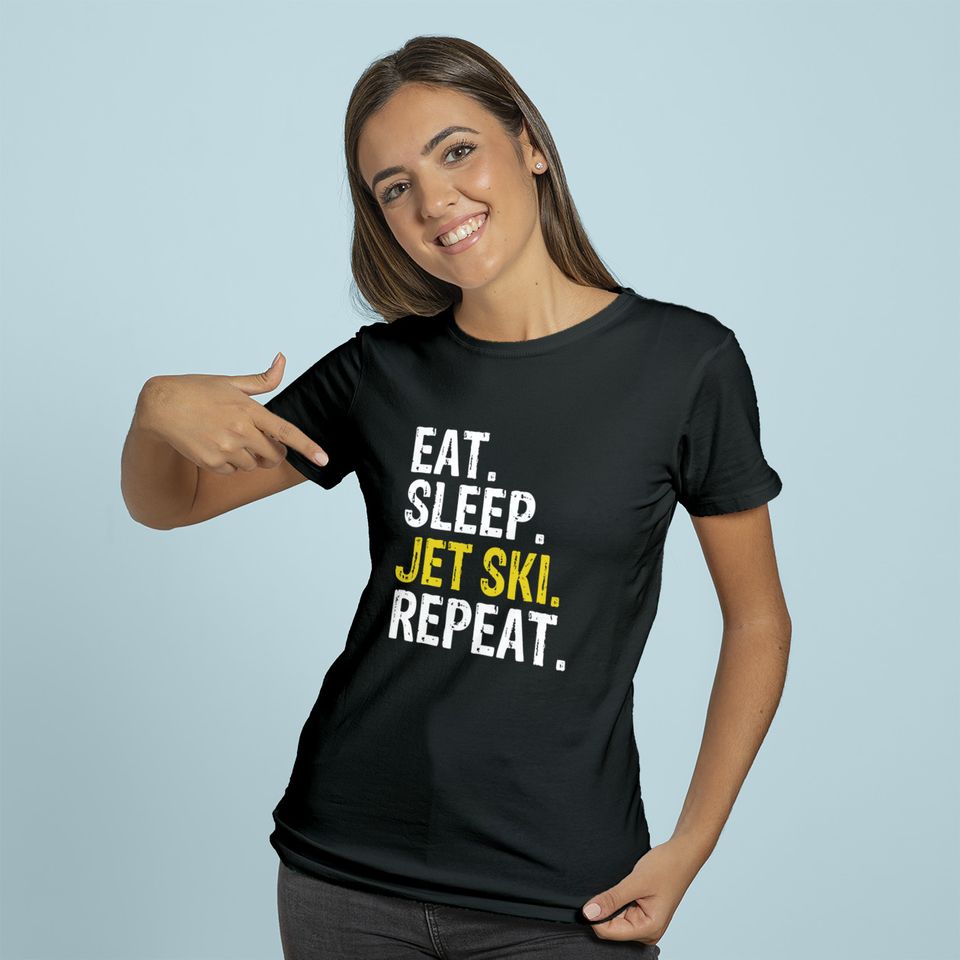 Eat Sleep Jet Ski Repeat Gift Skiing Hoodie