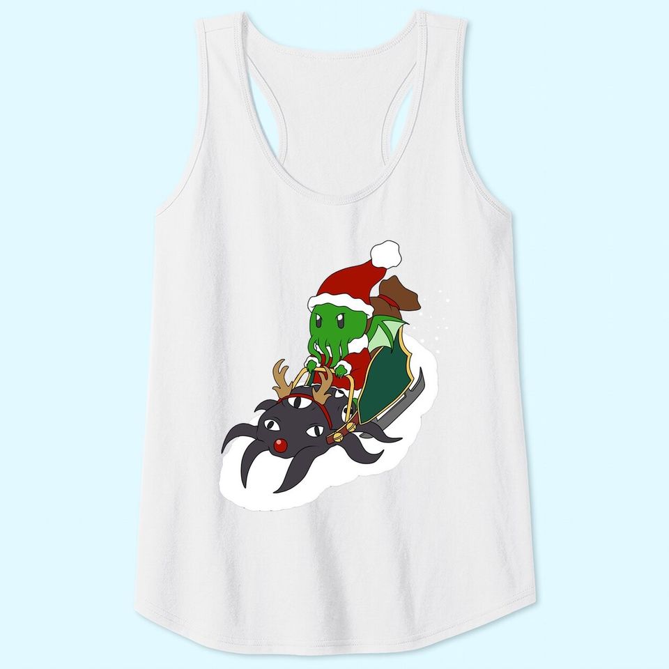 Joyeux Cthulhu Christmas Riding Tank Tops