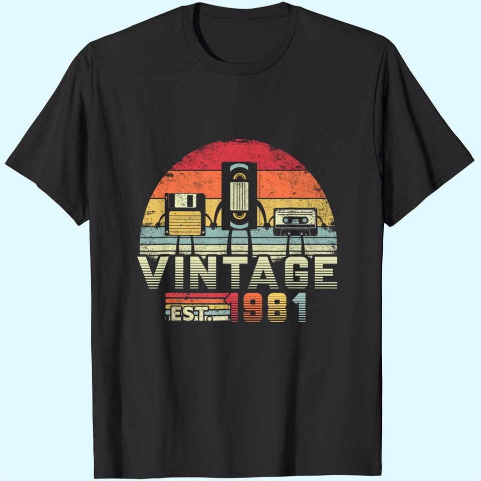 1981 Shirt. Vintage 40th Birthday Gift, Music Tech T-Shirt