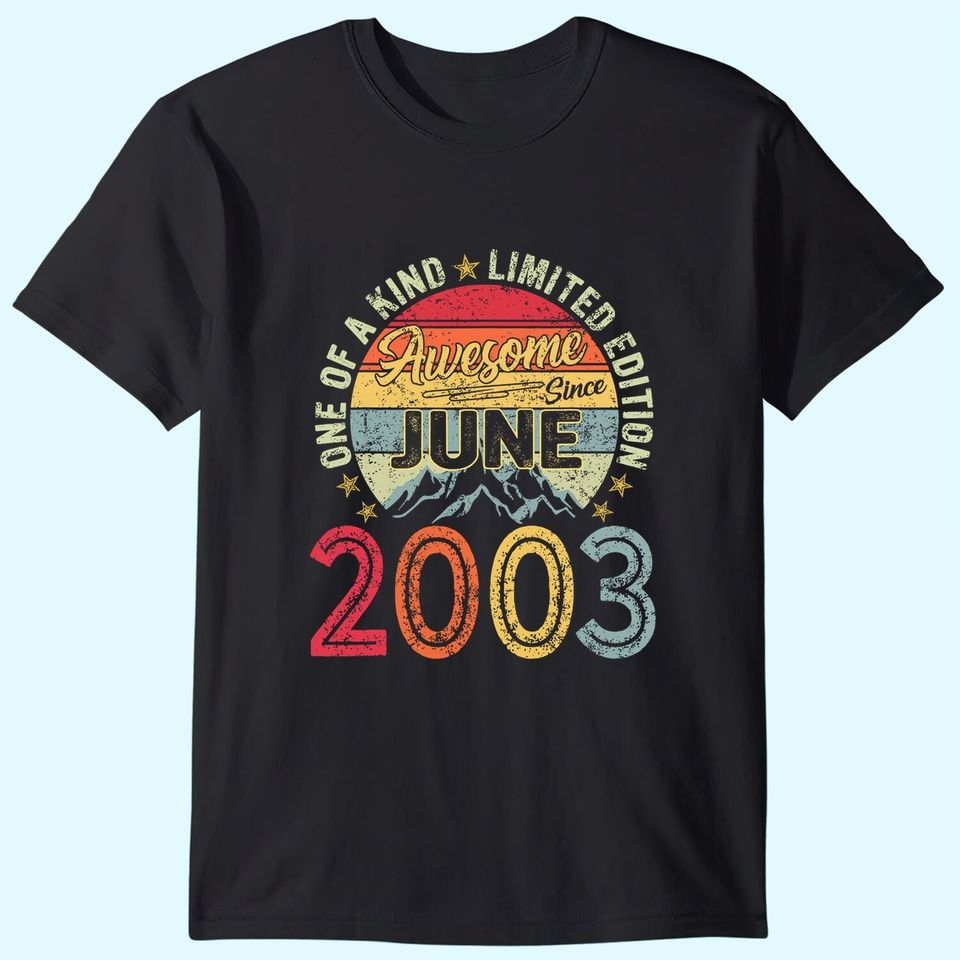 Vintage June 2003 Decorations 18th Birthday 18 Years Old T-Shirt