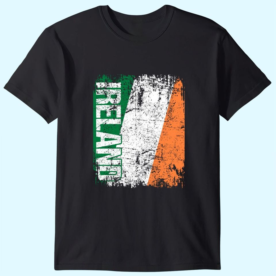 Ireland Flag Vintage Distressed T Shirt