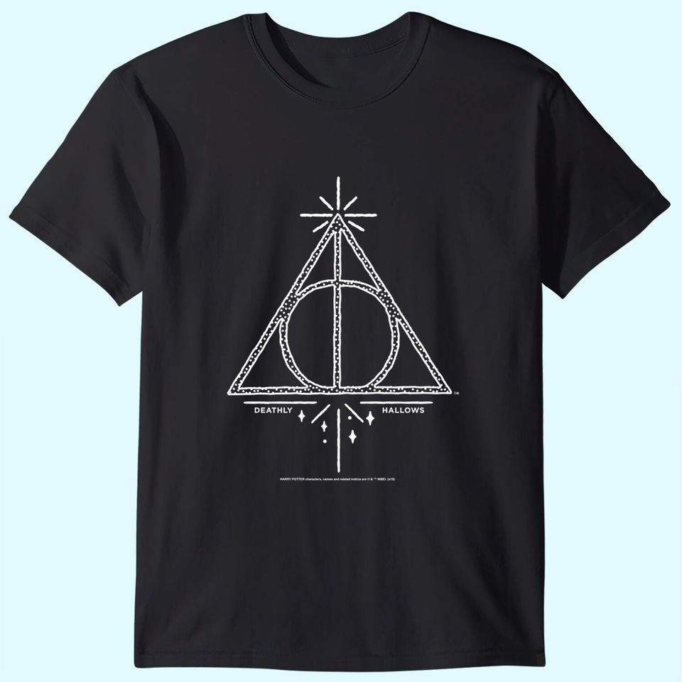 Harry Potter Deathly Hallows Symbol Line Art T Shirt