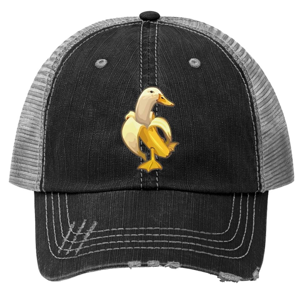 Duck Memes Banana Trucker Hats