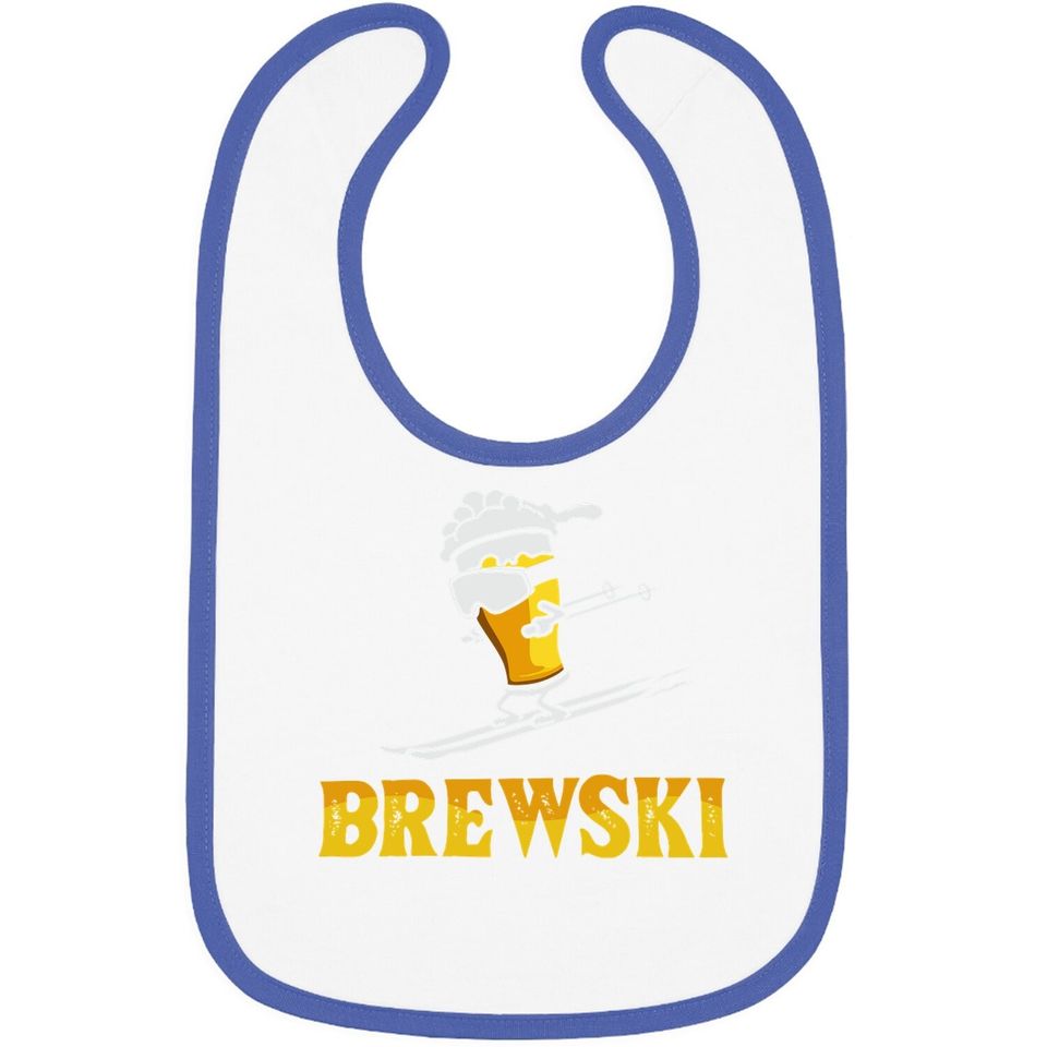 Brewski Skiing Beer Baby Bib