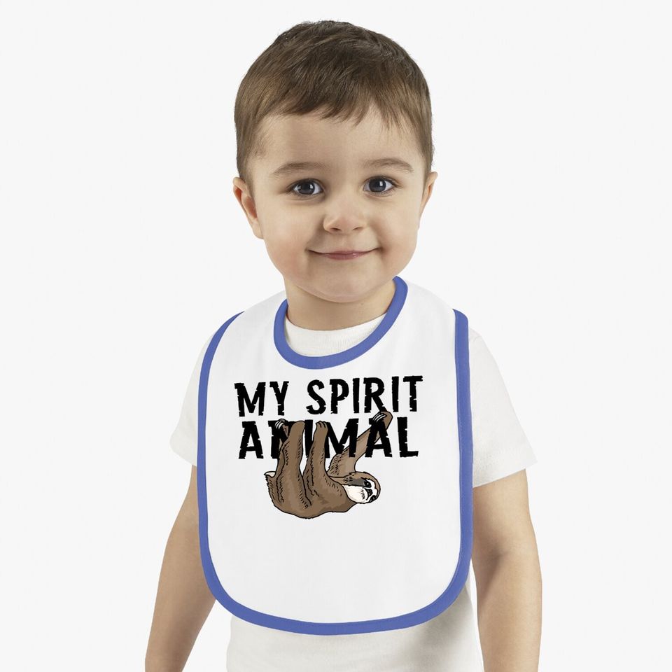Sloth My Spirit Animal Youth Baby Bib