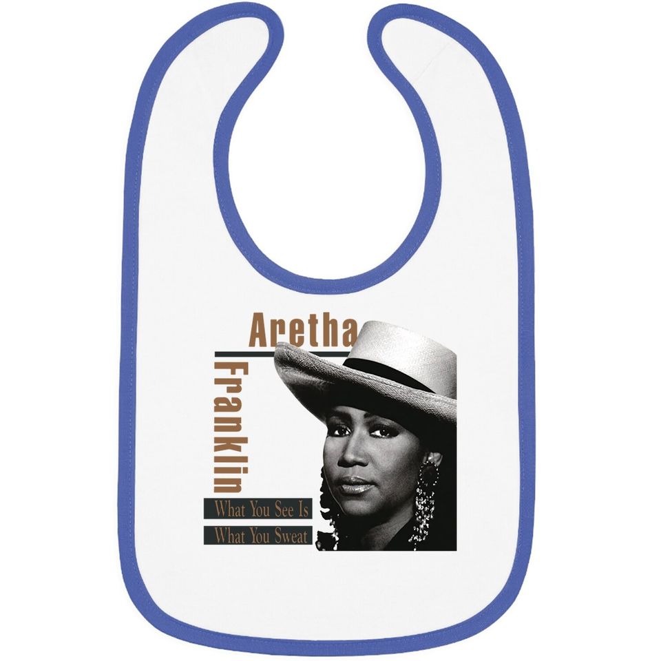 Aretha Franklin What You See Is Creative Print Baby Bib Black