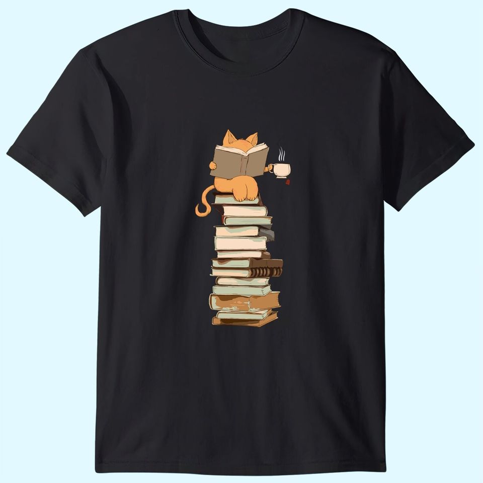 Kawaii Cats, Books Tea Gift T-Shirt