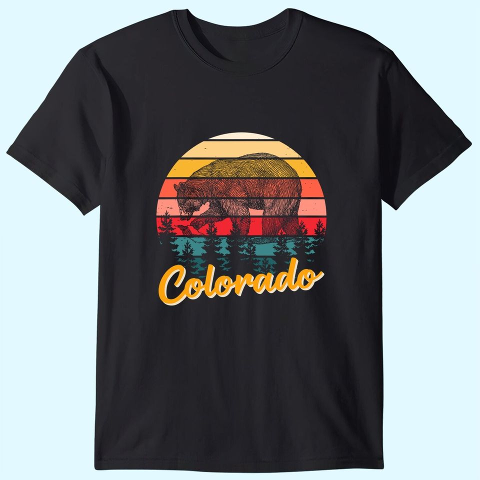 Colorado Bear Retro Pride Vacation Travel Tourist Gift T-Shirt