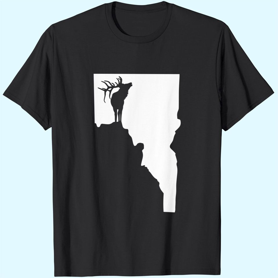 Upside Down Idaho Elk T Shirt