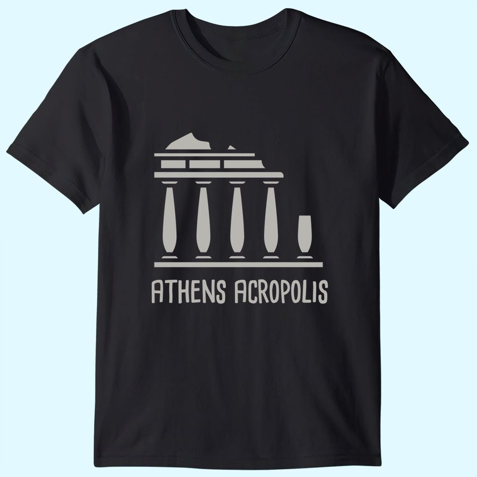 Ancient Greece Vacation Minimalist Athens Acropolis T Shirt