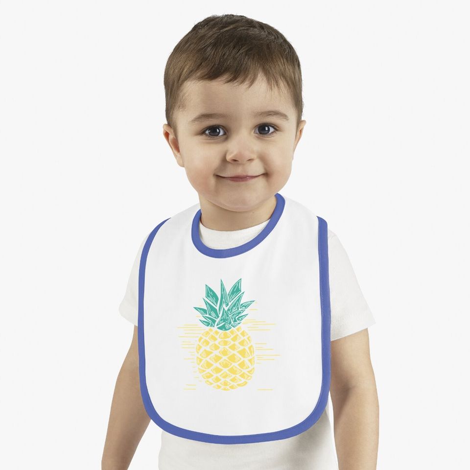 Dutut Pineapple Printed Funny Baby Bib Summer Fruits Lover Casual Short Sleeve Tops Blouse