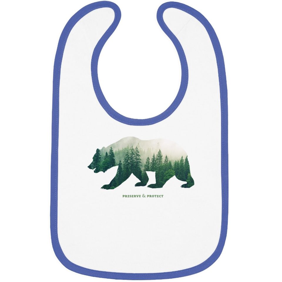 Preserve & Protect Baby Bib Vintage National Park Bear Baby Bib