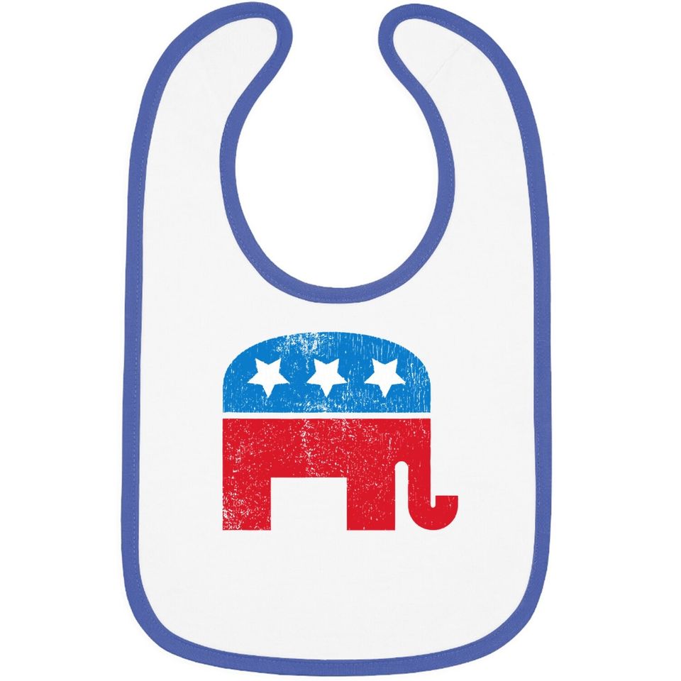 Distressed Republican Elephant Baby Bib