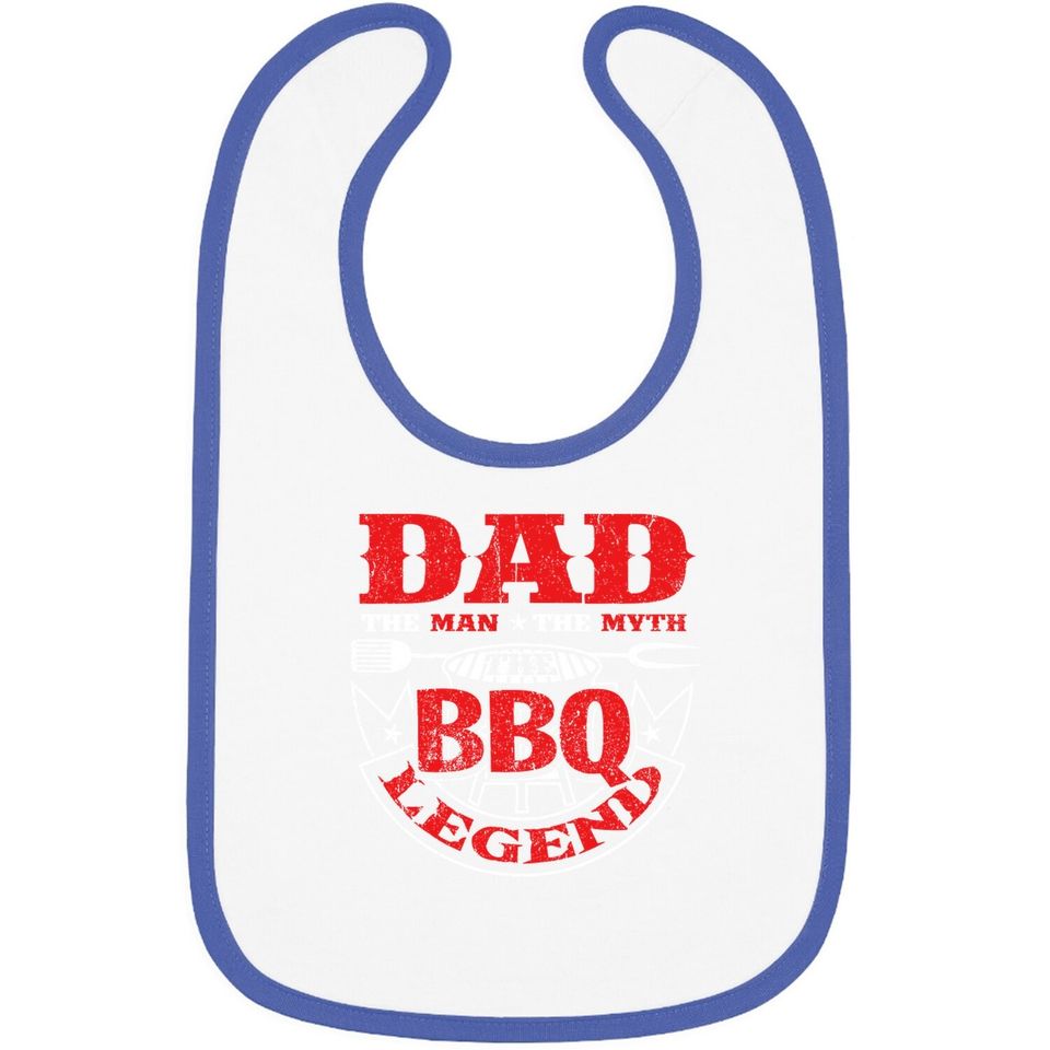 The Man The Myth The Bbq The Legend Smoker Grillin Dad Gifts Baby Bib