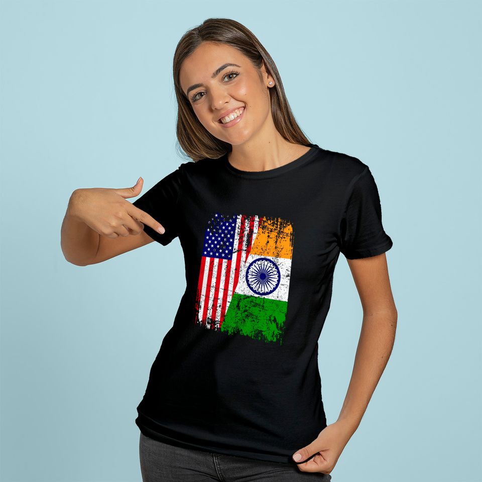 Half American Flag | USA INDIA FLAG Hoodie