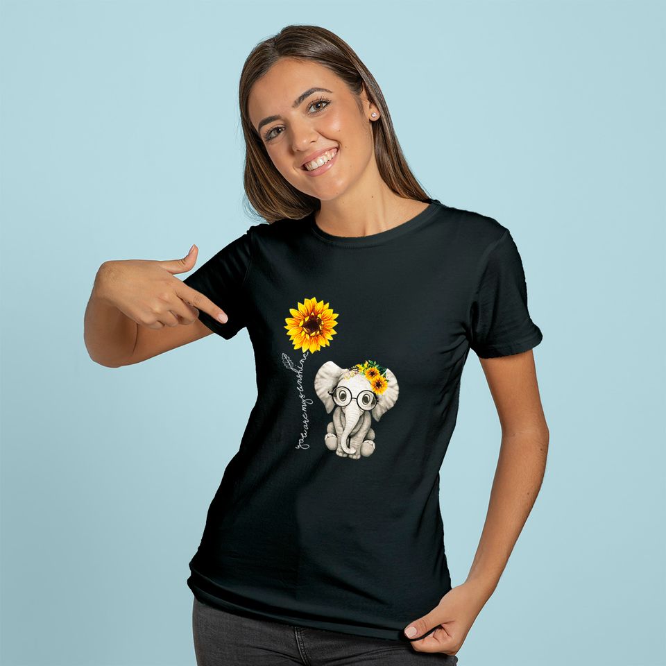 You Are My Sunshine Hippie Sunflower Elephant Hoodie