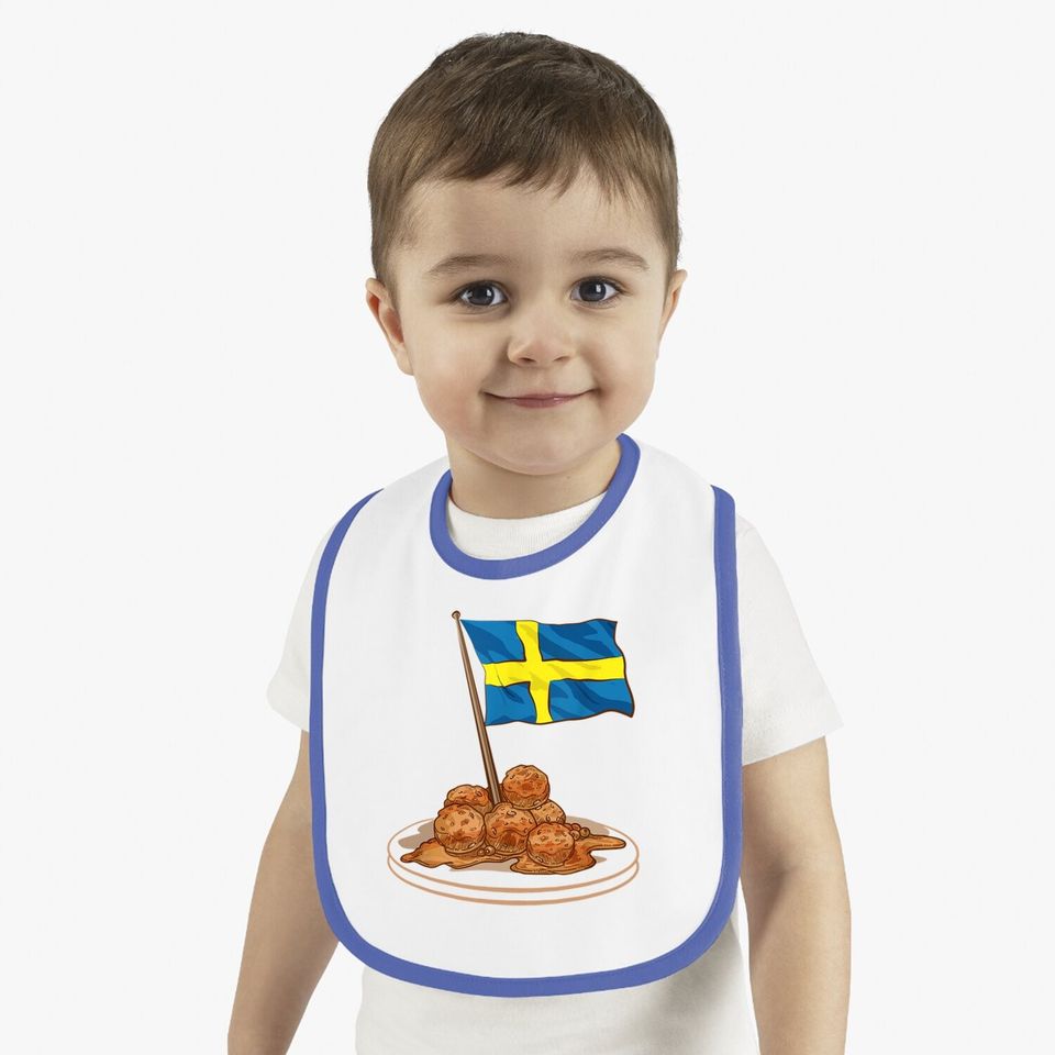 Swedish Meatballs Sweden Europe Travel Baby Bib
