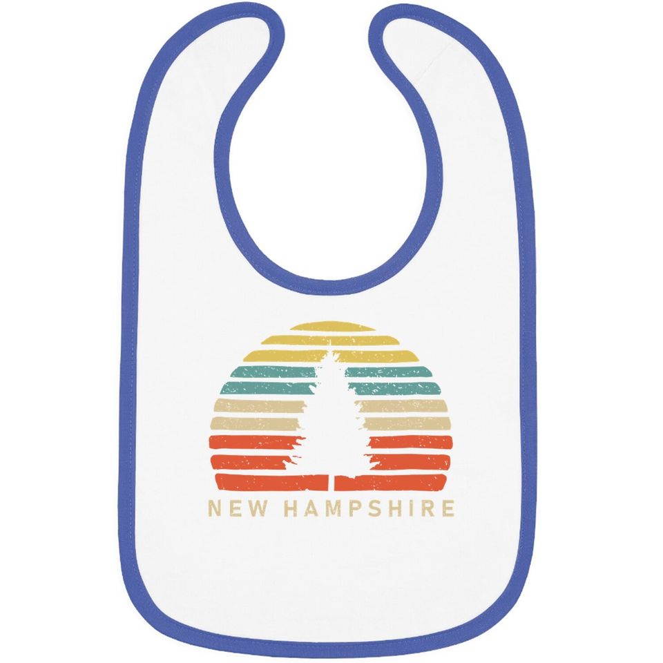 Retro Sunset New Hampshire Baby Bib