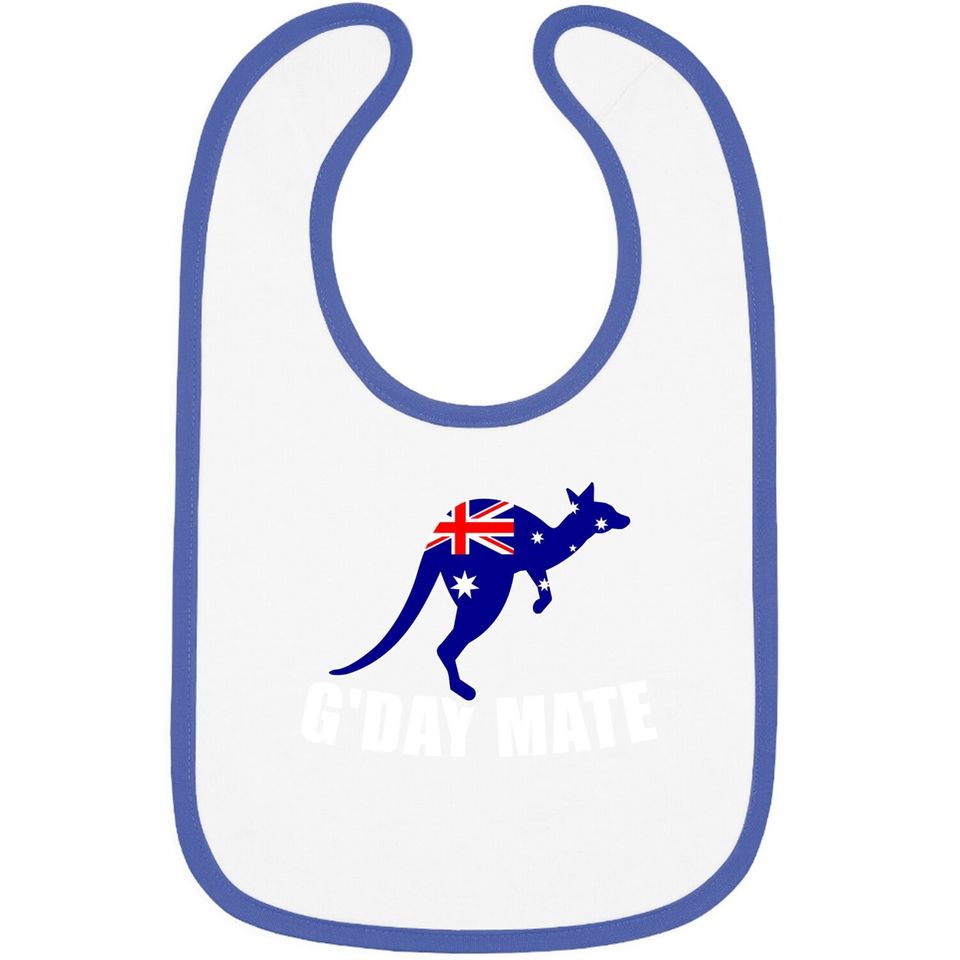 Australia Flag Kangaroo Baby Bib