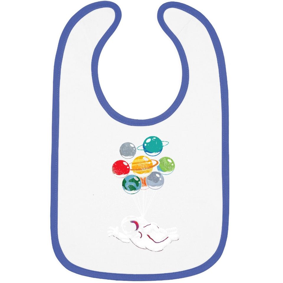 Space Travel Astronaut Planets Balloons Space Science Baby Bib