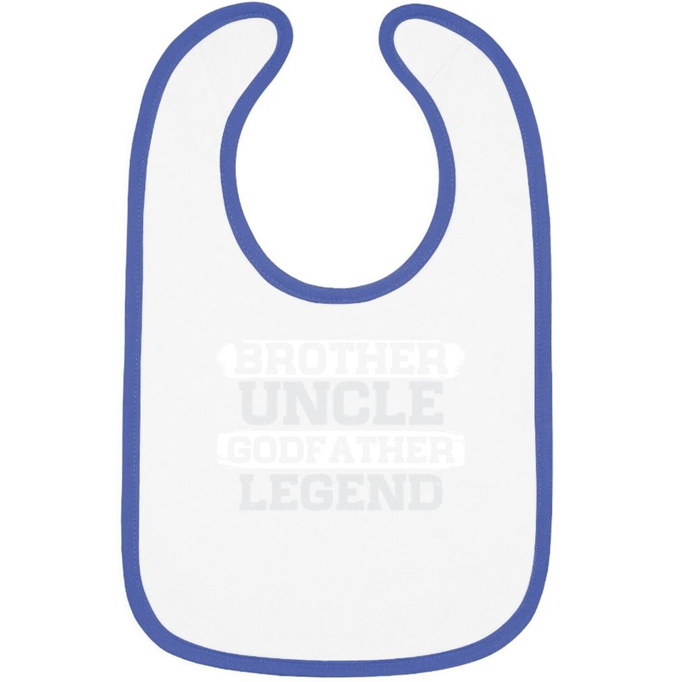 Funny Retro Brother Uncle Godfather Legend Baby Bib