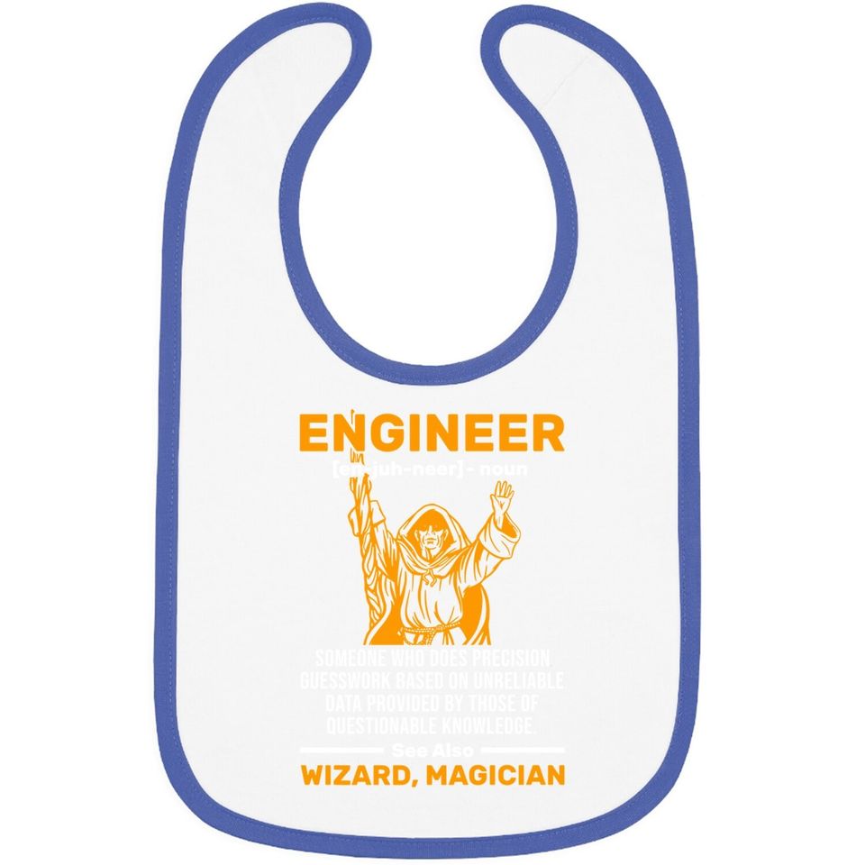 Funny Wizard Engineer Definition Civil Mechanical Engineer Baby Bib