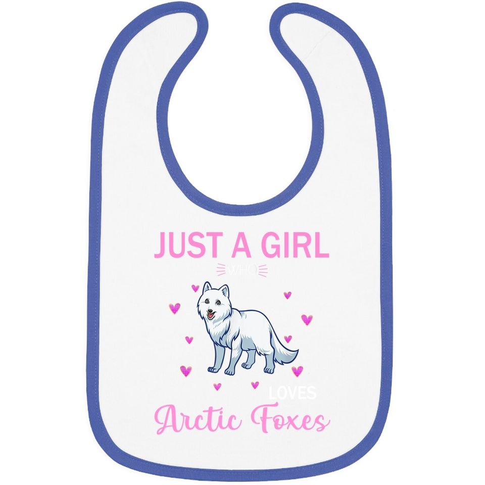 Just A Girl Who Loves Arctic Foxex Baby Bib