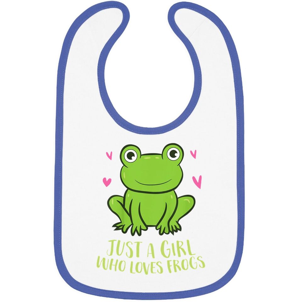 Just A Girl Who Loves Frogs Frog Girl Baby Bib