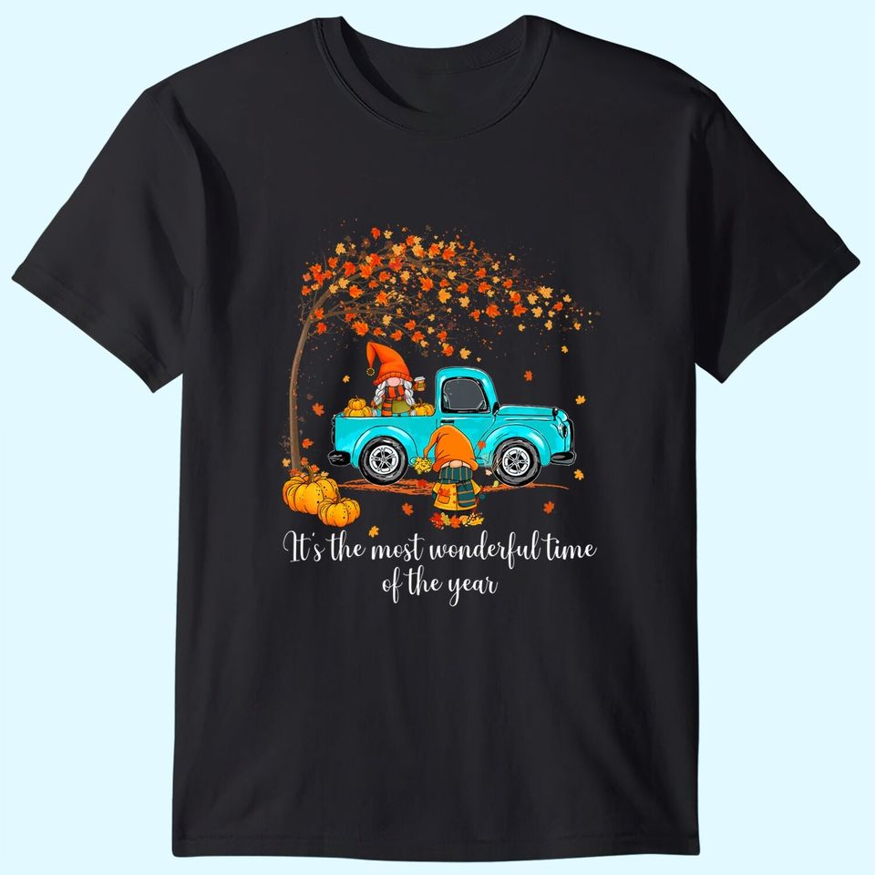 It's The Most Wonderful Time Of The Year Gnomes Autumn Fall T Shirt