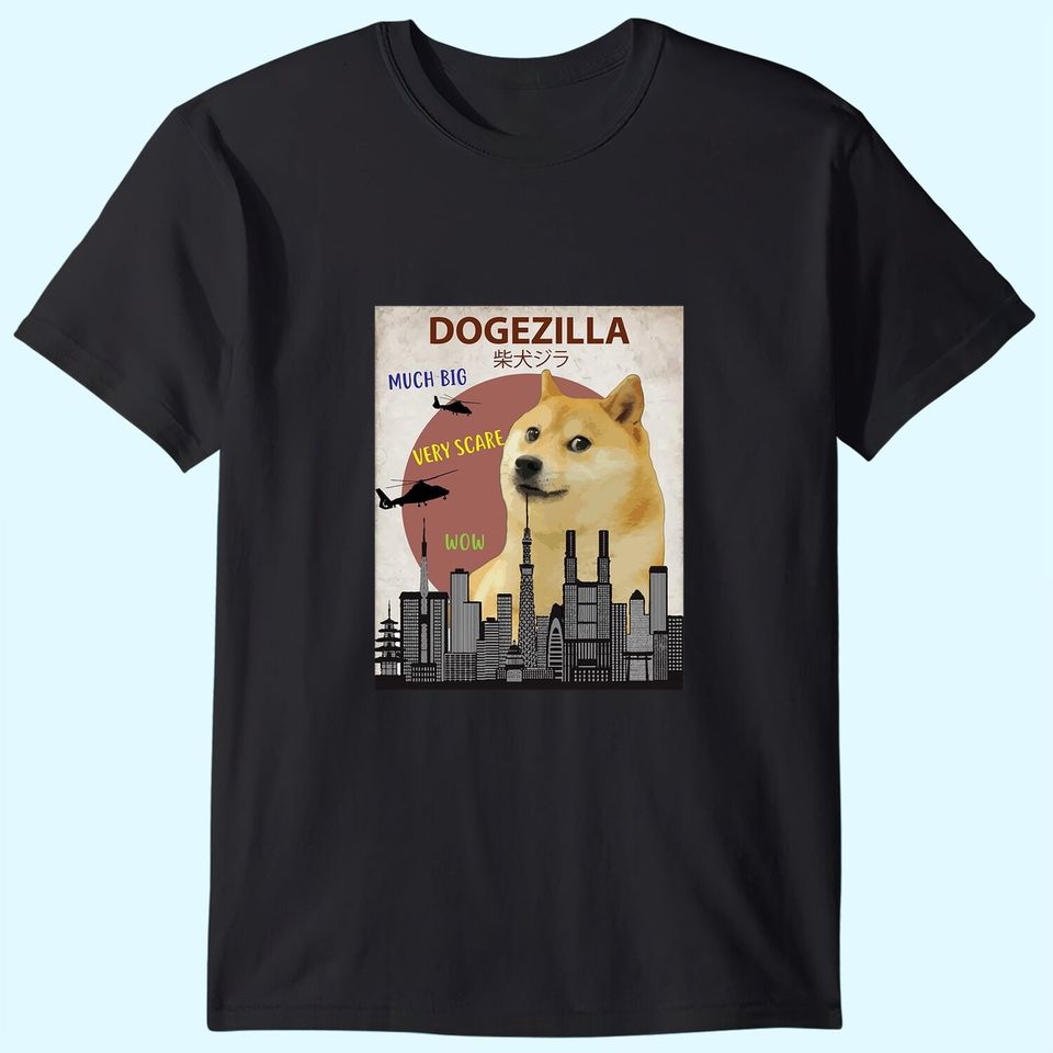 Dogezilla Funny Meme Shiba Inu Dog T-Shirt