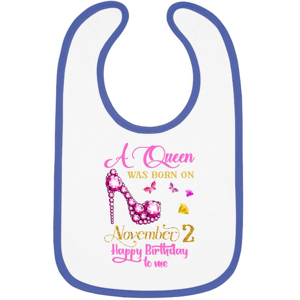 A Queen Was Born On November 26, 26th November Birthday Gift Baby Bib