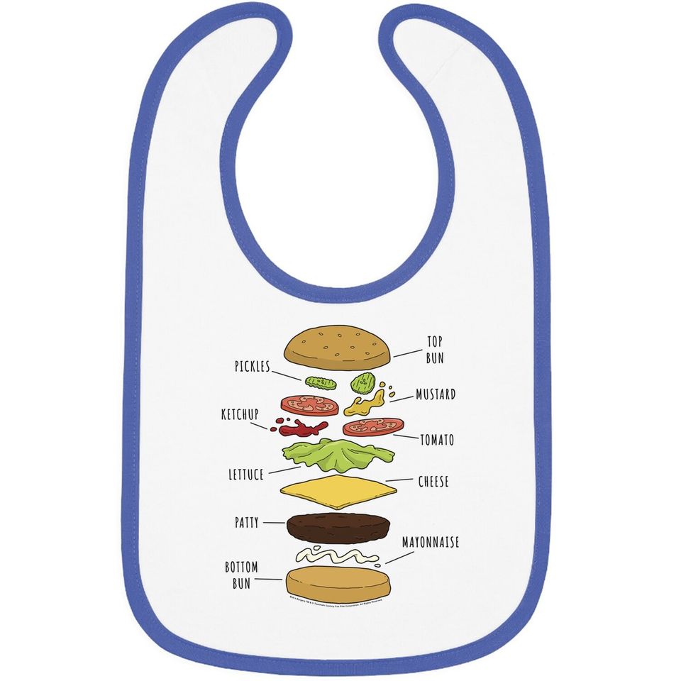 Burgers Anatomy Of A Hamburger Baby Bib