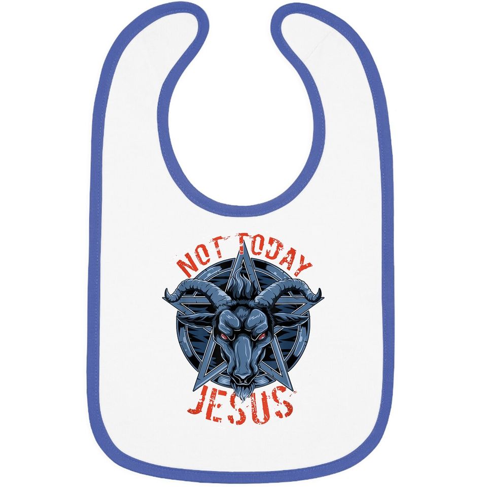 Satanic Baphomet - Not Today Jesus Baby Bib