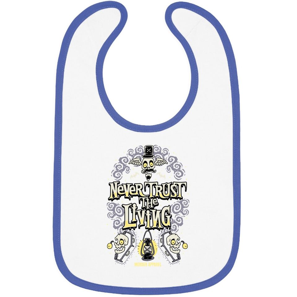 Never Trust The Living Vintage Gothic Baby Bib