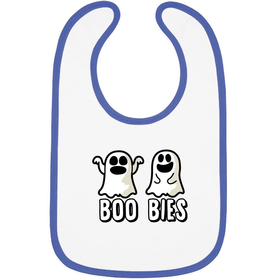 Boobies Ghost Halloween Baby Bib