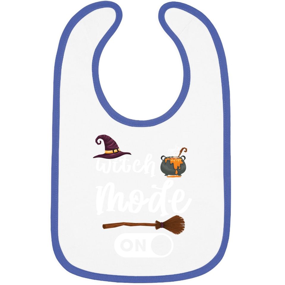 Funny Halloween Witch Mode On Baby Bib
