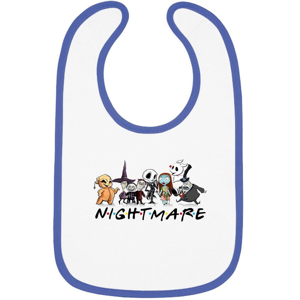 Jack And Sally With Friends Halloween Party Nightmare Before Christmas Characters Baby Bib