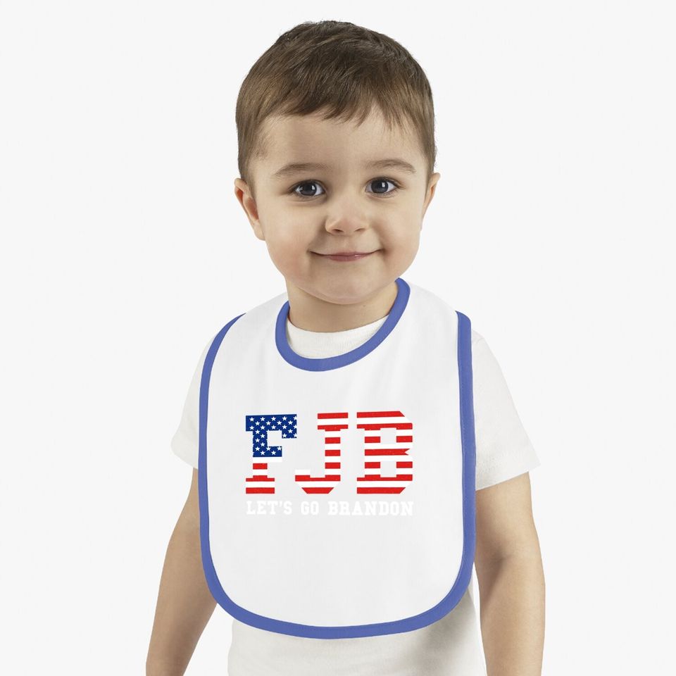 Let’s Go Brandon Conservative Us Flag Gift Baby Bib