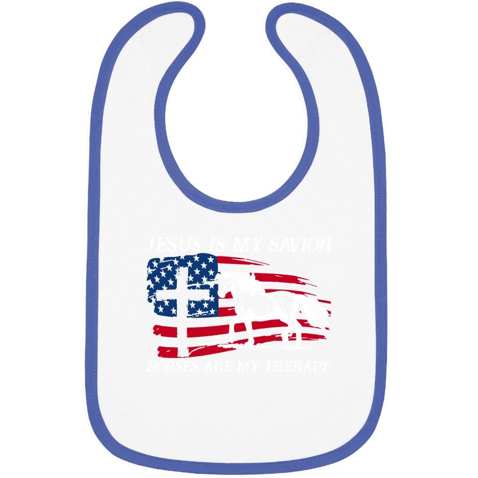 Horses Are My Therapy Classic Baby Bib
