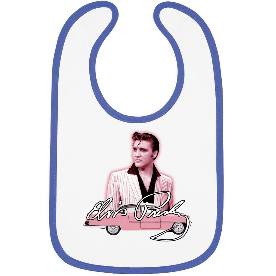 Elvis Pink Classic Car Baby Bib