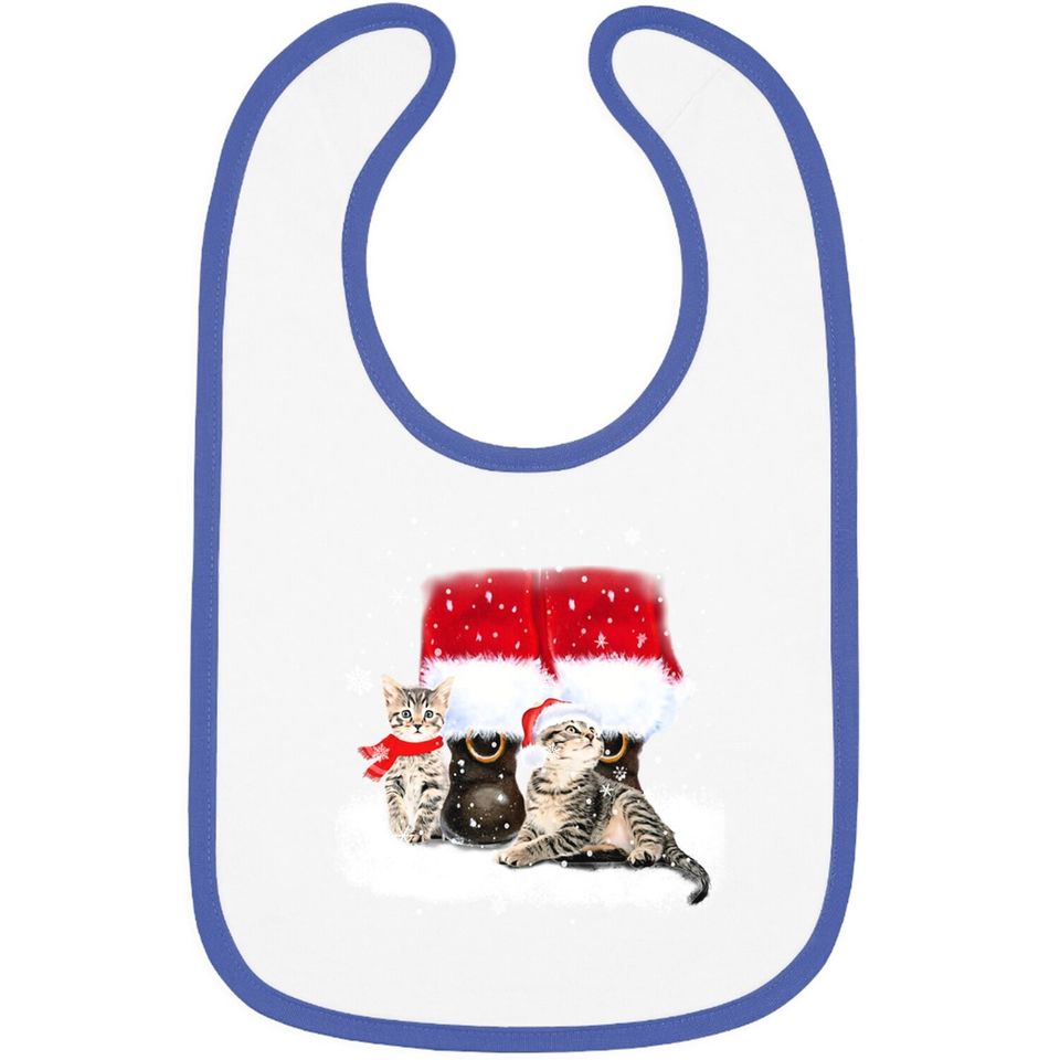 Cats And Santa Claus For Cat Lover Classic Baby Bib