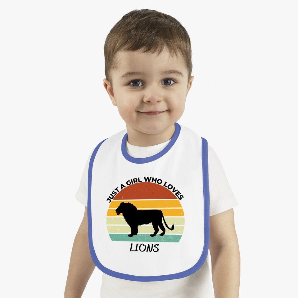 Just A Girl Who Loves Lions Classic Baby Bib