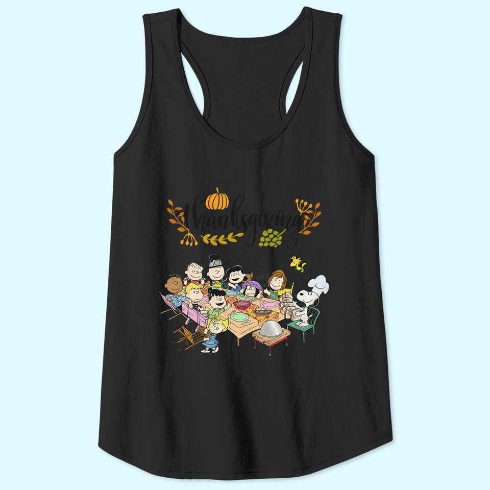 Happy Thanksgiving Peanuts Party Tank Tops
