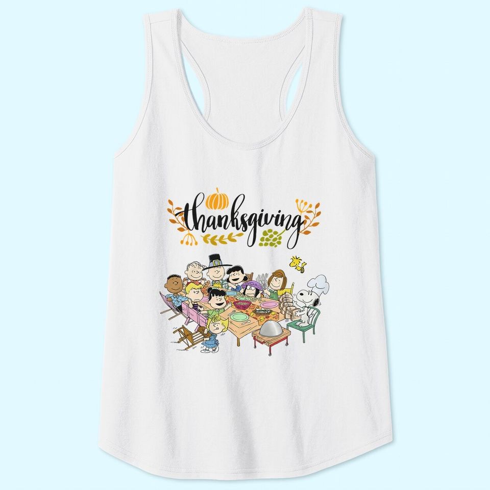 Happy Thanksgiving Peanuts Party Tank Tops