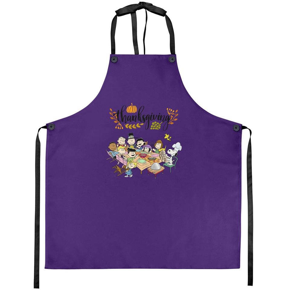 Happy Thanksgiving Peanuts Party Aprons