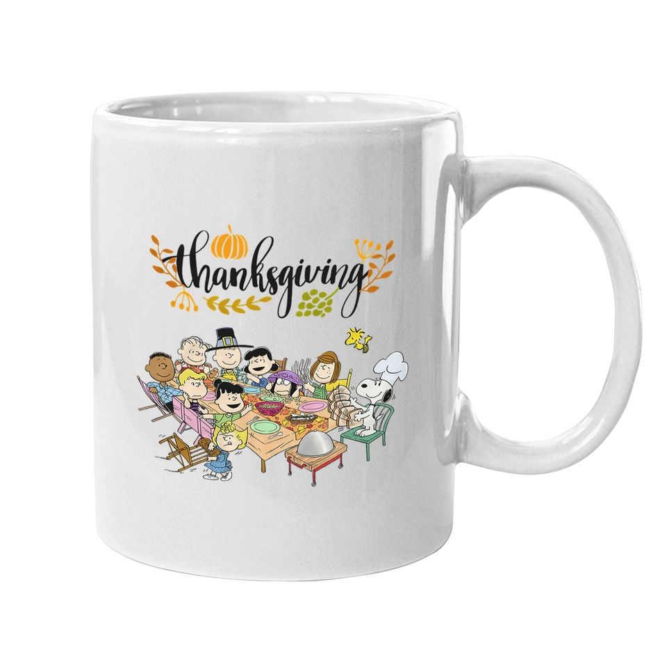 Happy Thanksgiving Peanuts Party Mugs