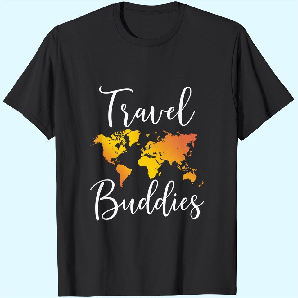 Travel Buddies Matching Couple Traveler Adventure T-Shirt