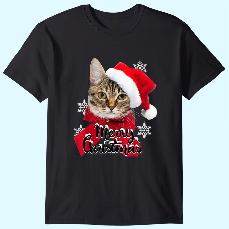 Christmas Cat Funny T-Shirt