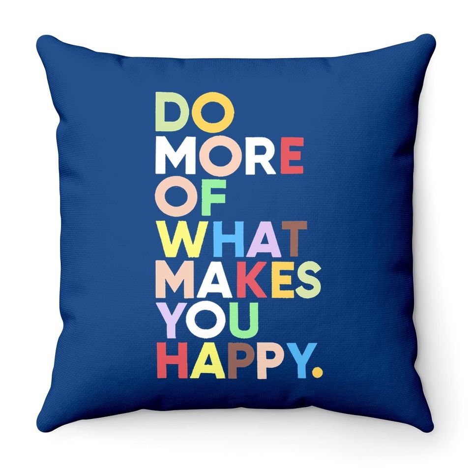 Fun Happy Graphic Throw Pillow Cute Short Sleeve Letter Printed Throw Pillow Top