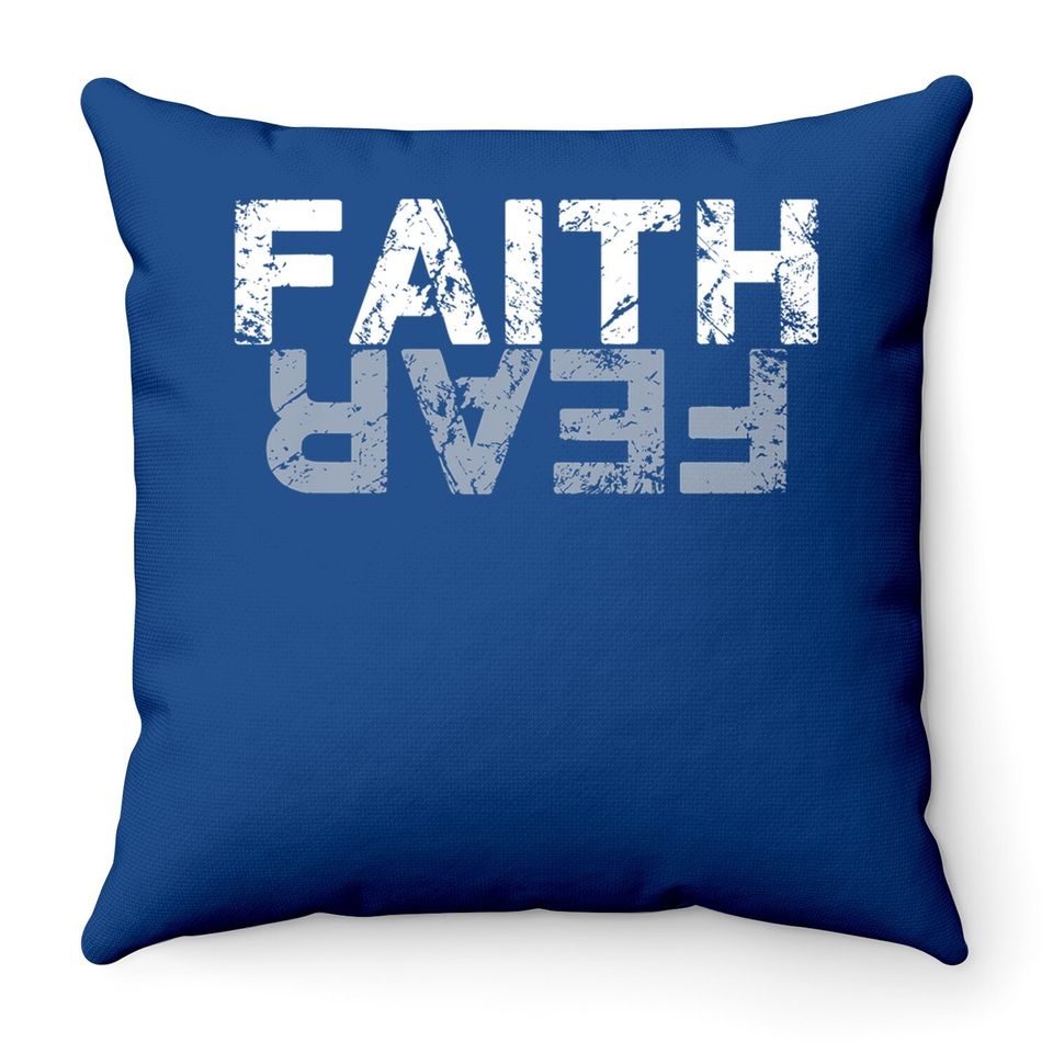 Faith Over Fear Premium Throw Pillow